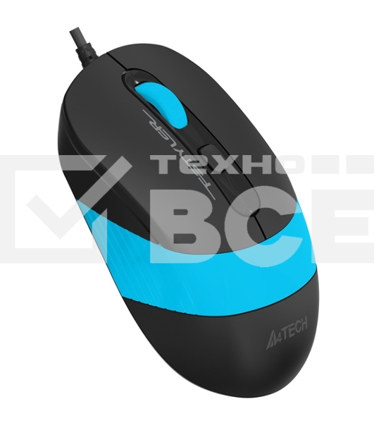 Мышь проводная A4Tech Fstyler FM10 черный/синий, 1600 dpi, USB, кнопки - 4