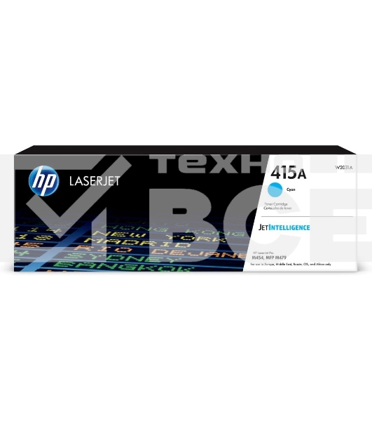 Тонер Картридж HP 415A W2031A голубой (2100стр.) для HP HP LJ M454/MFP M479