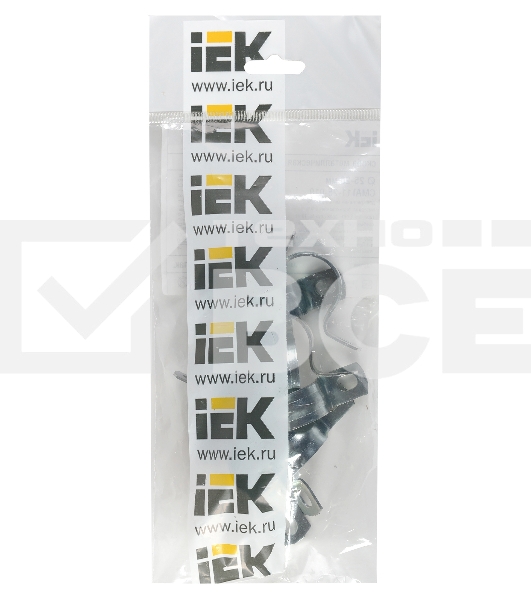 Скоба IEK CMAT11-25-010 двухлапковый 25мм оцинкованная сталь белый (упак.:10шт)