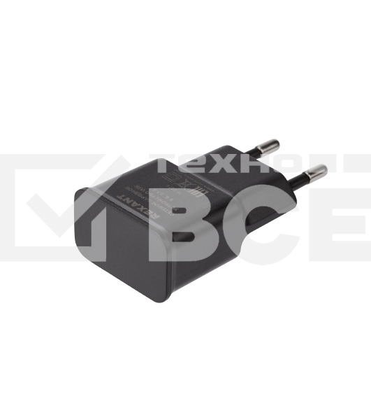Сетевое зарядное устройство Rexant USB, 5V, 2.1 A, черный
