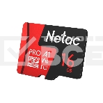Флеш-накопитель NeTac Карта памяти Netac MicroSD card P500 Extreme Pro 16GB, retail version w/SD adapter, фото 1