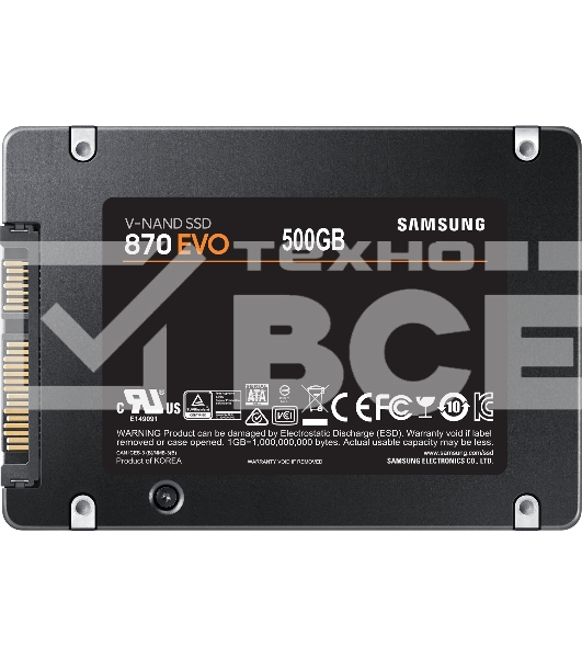 Накопитель SSD Samsung 870 EVO, 500Gb, SATA III, 2.5