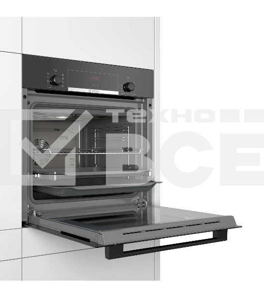 Духовой шкаф Bosch HBF534EB0Q Встраиваемый электрический духовой шкаф 60 x 60 cm Черный, объем 66л, Размеры прибора (мм) 595 x 594 x 548 mm