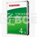 Жесткий диск Toshiba HDD  SATA3 4Tb Surveillance S300 (SMR) 5400  256Mb  (analog HDWT740UZSVA), фото3