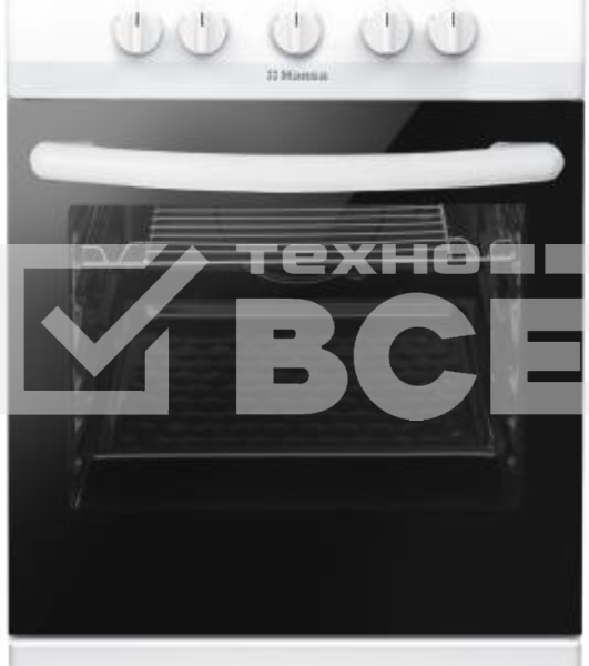 Электрическая плита Hansa FCCW53040 85х50х60, стеклокерамика, электрическая, белая