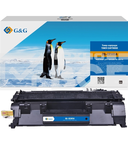 Картридж лазерный G&G GG-CE505A UNIVERSAL черный (2300 стр.) для HP LaserJet P2035, P2035n, P2055d, P2055dn, P2055x; LaserJet Pro 400 M401, M401a, M401n, M401d, M401dn, M401dne, M401dw, MFP M425, MFP M425dn, MFP M425dw