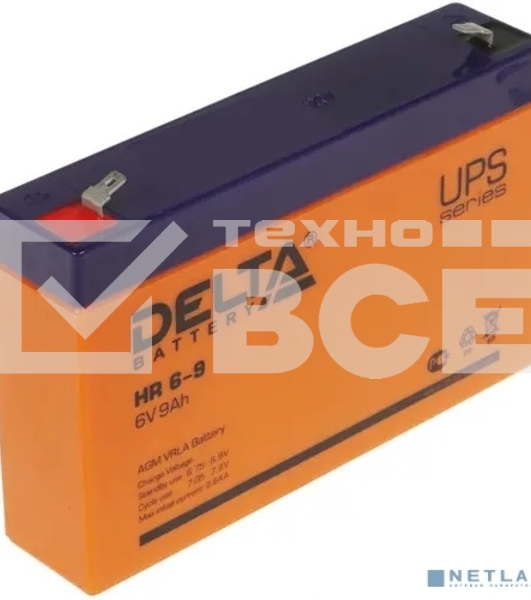 Батарея Delta HR 6-9 (634W) (6V, 9Ah)