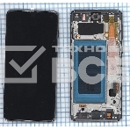 Дисплей (модуль) для Samsung Galaxy S10 SM-G973F в сборе с тачскрином и рамкой OLED черный, фото 1