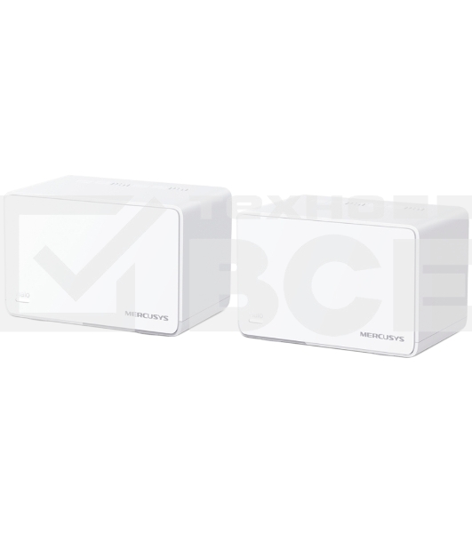 Домашняя Mesh Wi‑Fi система AX3000 Whole Home Mesh Wi-Fi 6 SystemSPEED: 574 Mbps at 2.4 GHz + 2402 Mbps at 5 GHzSPEC: Internal Antennas, 3× Gigabit Ports per Unit (WAN/LAN auto-sensing), 1024-QAM, OFDMA, HE160FEATURE: MERCUSYS APP, Router/AP Mode, One Unified Network, Seaml