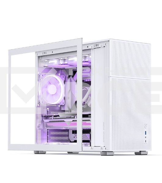 Корпус без блока питания Case JONSBO D41 MESH, Midi-Tower, TG, no fan, 1xUSB-A 3.2 + 1xUSB-C 3.2, ATX, mATX White