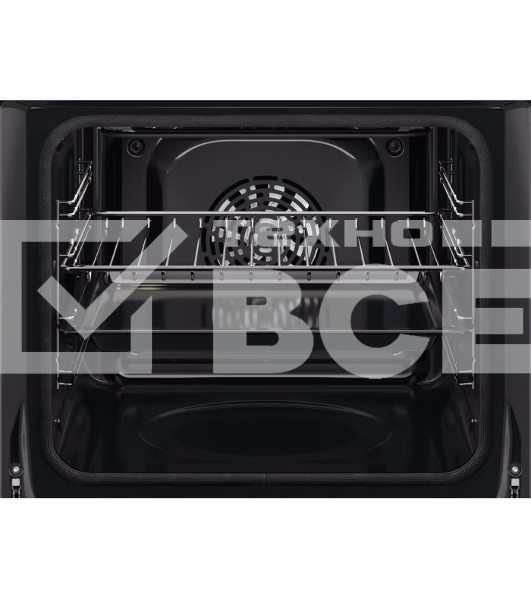 Встраиваемый духовой шкаф Electrolux COF6P76BX, Духовой шкаф электрический с конвекцией, объем 65 л, утапливаемые переключатели, 9 режимов, автопрограммы, очистка пиролитическая, 3 стекла в дверце, направляющие проволочные + телескопические (1 уровень)