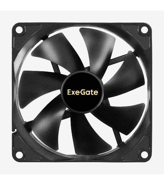 Вентилятор 12В DC ExeGate ExtraSilent ES14025B2P (140x140x25 мм, 2-Ball (двойной шарикоподшипник), 2pin, 1000RPM, 19dBA)