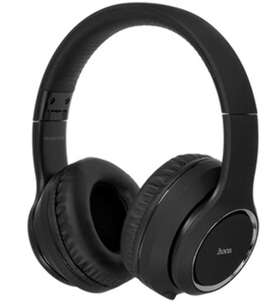 Беспроводные/проводные наушники Hoco W28 JOURNEY черный, накладные, Bluetooth + проводной, складная конструкция, до 10 ч.