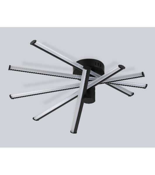 Потолочный светодиодный светильник Ambrella light FL6222 BK черный 70W 3000K-6400K 605*605*170 (ПДУ ИК)