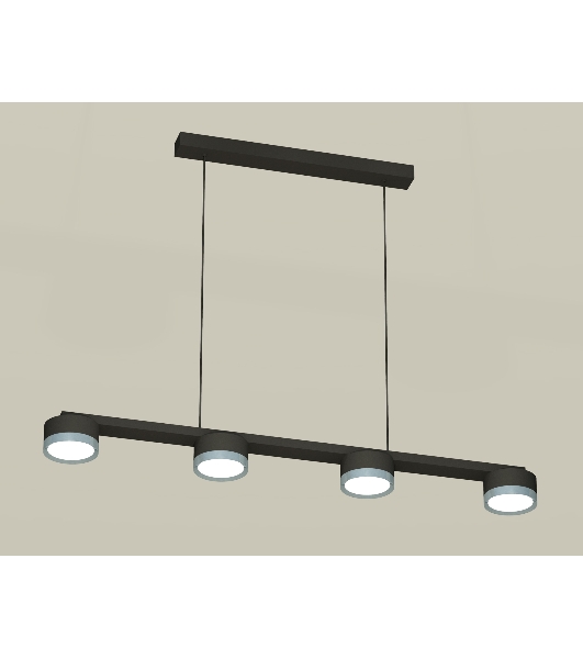 Светильник Ambrella light XB9152151/4 SBK/PPH черный песок/графит полированный GX53 (C9152, N8133)