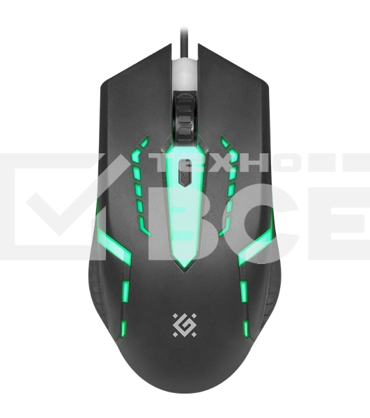 Мышь проводная Defender Flash MB-600L черный, 1200 dpi, USB, кнопки - 4