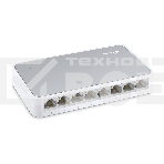 Коммутатор TP-Link SOHO TL-SF1008D Коммутатор 8-port 10/100M mini Desktop Switch, 8 10/100M RJ45 ports, Plastic case, фото4