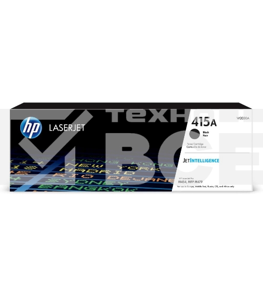 Тонер Картридж HP 415A W2030A черный (2400стр.) для HP LJ M454/MFP M479