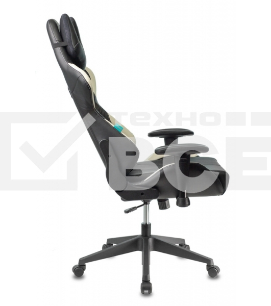 Кресло игровое Бюрократ VIKING 5 AERO WHITE черный/белый искусственная кожа