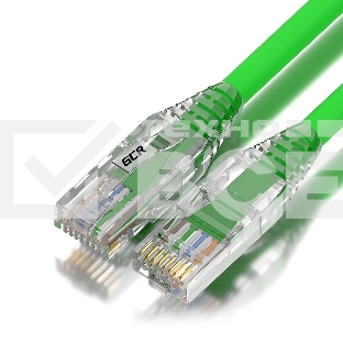 Патч-корд GCR 2.0m LSZH UTP кат.5e, зеленый, коннектор ABS, 24 AWG, ethernet high speed 1 Гбит/с, RJ45, T568B, GCR-52669