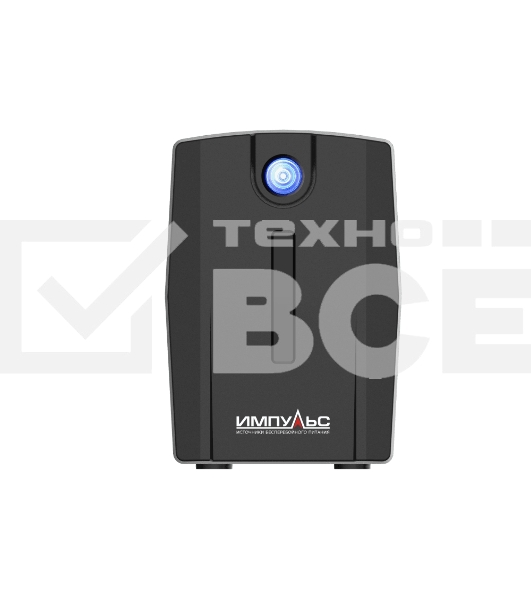 Источник бесперебойного питания Импульс Юниор 1000 1000 ВА/600 Вт, LED, АКБ 2х5А·ч, IEC-C13x4,черный 00-КБ001551