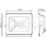Прожектор светодиодный Elementary 30Вт 2100лм IP65 6500К бел. Gauss 613120330, фото6