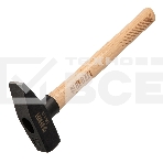 Молоток слесарный Denzel 1000 г, кованый квадратный боек, буковая рукоятка, фото5