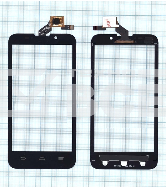 Сенсорное стекло (тачскрин) для ZTE Majesty Z796C, черное