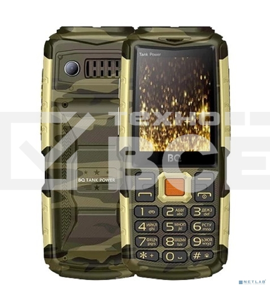 Мобильный телефон BQ-2430 Tank Power Камуфляж+Золото Camouflage+Gold 2.4”