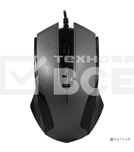 Мышь проводная Qumo Office M14 серый, 1000 dpi, USB, кнопки - 3