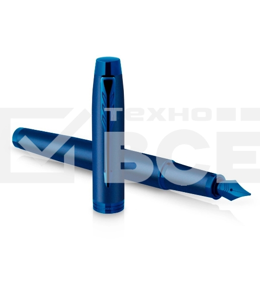 Ручка перьевая Parker IM Monochrome F328 (2172963) Blue PVD F сталь нержавеющая подар.кор.