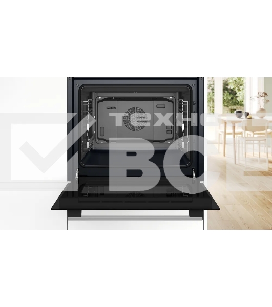 Встраиваемый духовой шкаф Bosch, Serie 8, объем 67 л , 12 режимов нагрева, 4D Hotair, телескопические направляющие, пиролиз, сенсорное управление, 40 автоматических программ, цвет белый