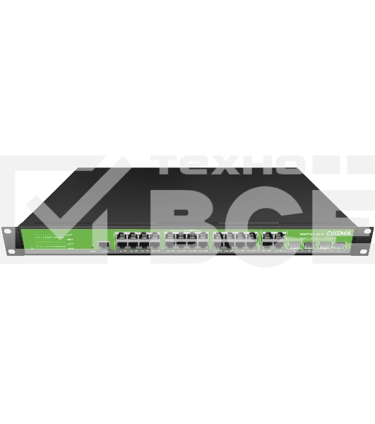 Коммутатор Digma DSW724G-4C-R (L2+) 24x1Гбит/с 4xКомбо(1000BASE-T/SFP) управляемый