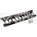 Кабельный органайзер горизонтальный Lanmaster LAN-ORG-PF/S-2U односторонний пальцы 2U шир.:19', фото6