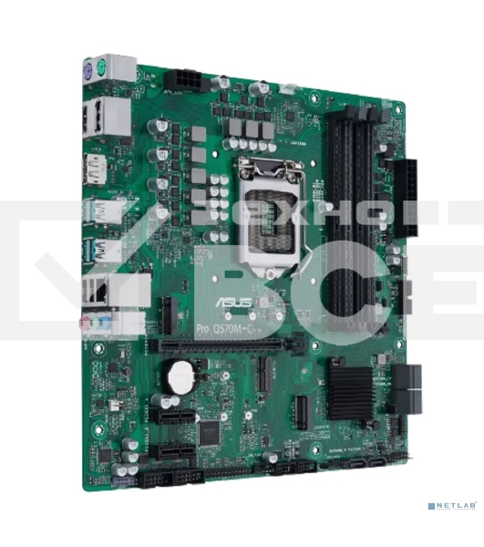 Материнская плата ASUS Pro Q570M-C/CSM, LGA1200, Intel Q570, 4xDDR4, 6xSATA, 2xM.2, 1xPCIe 4.0/3.0 x16, 2xPCIe 3.0 x1, 2xDisplayPort, 1xHDMI, 1x 1Gb LAN, 4xUSB 3.2 Gen 2 (Type-A), 2xUSB 2.0 (Type-A), 3x3.5 мм, 7.1, mATX