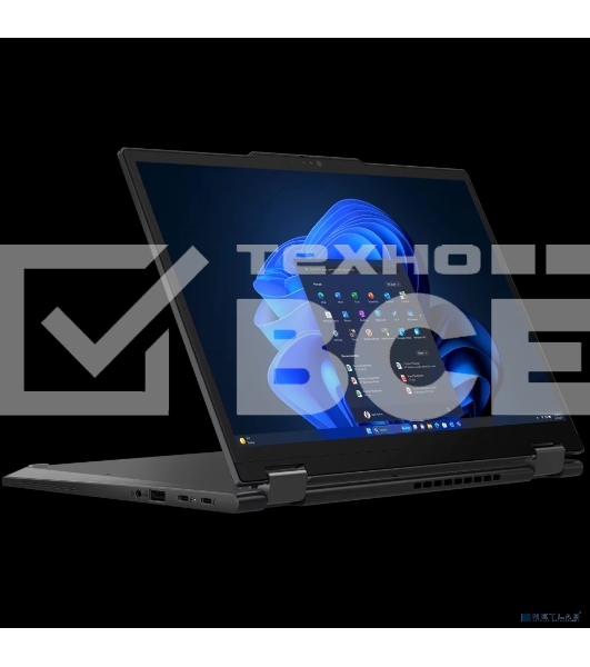 Ноутбук Lenovo ThinkPad X13 2-in1 G5, 13.3' Touch WUXGA IPS AG 100%sRGb, U7-155U, 16Gb, 1TB SSD, Intel Graphics, 5.0MP+IR Webcam,Intel 6E AX211, FPR, Lenovo Integrated Pen, 41Wh, Win 11 Pro, 1Y, Black