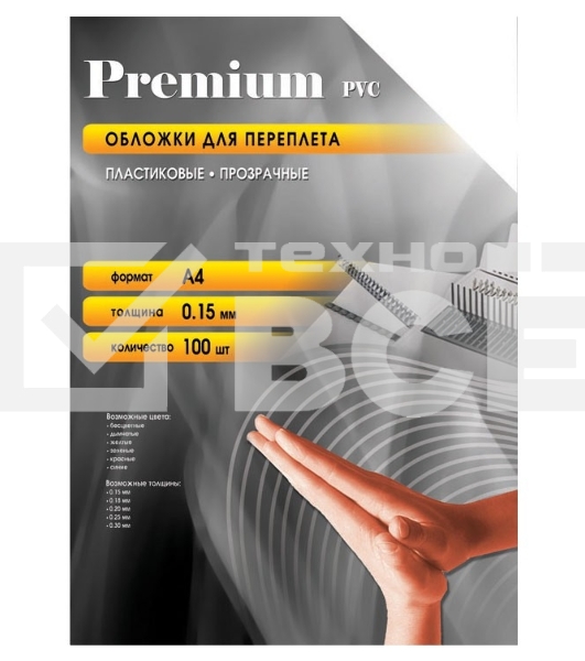 Обложки для переплёта Office Kit A4 прозрачный (100шт) PCA400150