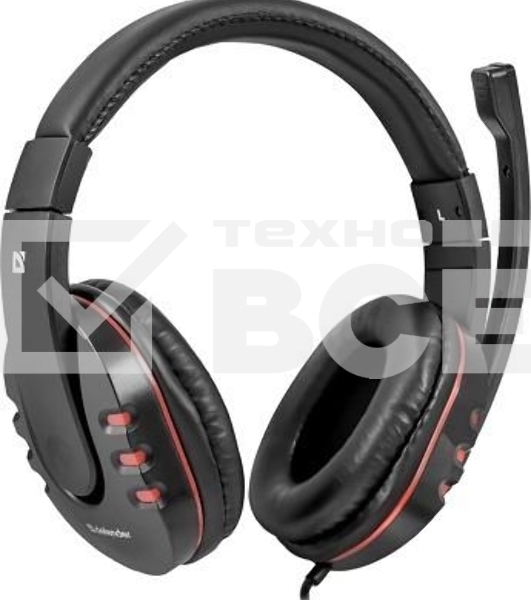 Наушники Defender Warhead G-160 черный, кабель 2,5 м