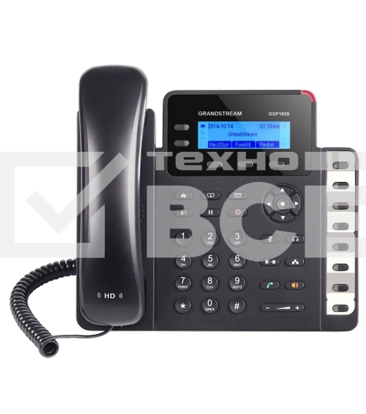 IP-телефон Grandstream GXP1628, 2 SIP линии, 8 BLF клавиш, PoE