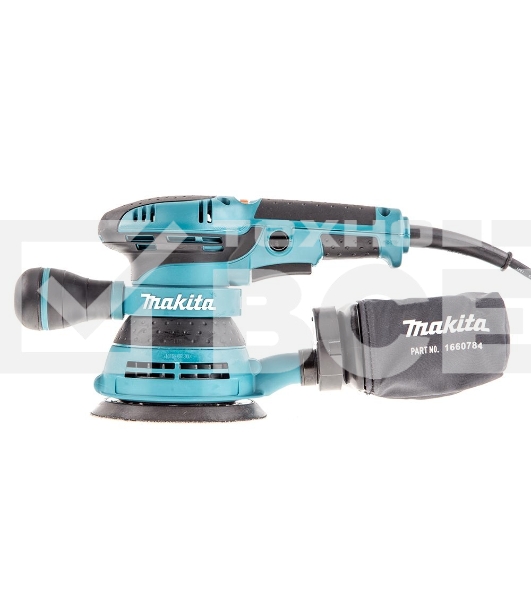 Шлифовальная машина Makita BO5041 ЭШМ,300Вт,ф125мм,4000-12000об\м,ампл-2.8мм,1.4кг,кор,п\сборник,доп.рукоятка