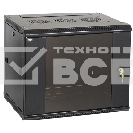 Шкаф ITK LINEA W 9U 600x450 мм дверь стекло, RAL9005, фото 1