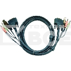 Кабель KVM USB(тип А Male)+DVI-D(Male)2хАудио(Male) (-) USB(тип B Male)+DVI-D(Male)+2хАудио(Male) 3м., черный. CABLE DVI/USB B/MC.SP-DVI/USB A 3M, фото2