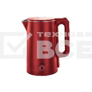 Чайник электрический Добрыня DO-1245R (1,8л) 2000Вт двойная стенка пл/нжс красный