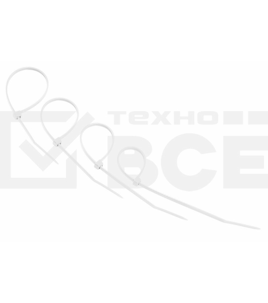 Хомут-стяжкa нeйлонoвая Rexant 150x2,5 мм, белая, упаковка 25 шт.