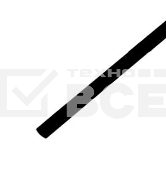 Трубка термоусадочная 8.0/4.0 1м черный Rexant 20-8006