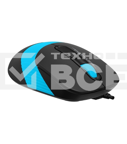 Мышь проводная A4Tech Fstyler FM10 черный/синий, 1600 dpi, USB, кнопки - 4