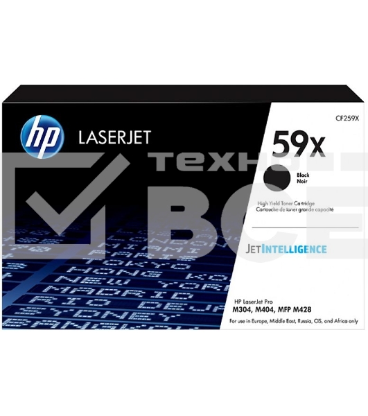 Картридж лазерный HP 59X черный для LJ M304/M404/MFP M428 10000 стр