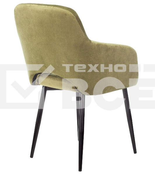 Кресло компьютерное Бюрократ CH-380F фисташковый Italia 12 на ножках металл черный