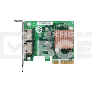 Сетевая карта QNAP QXG-2G2T-I225 2-port 2.5 GbE network expansion card, Controller I225-LM, PCIe Gen2 x2, 3 x Brackets included (Full-height, Low-profile and Specialized for QNAP NAS)