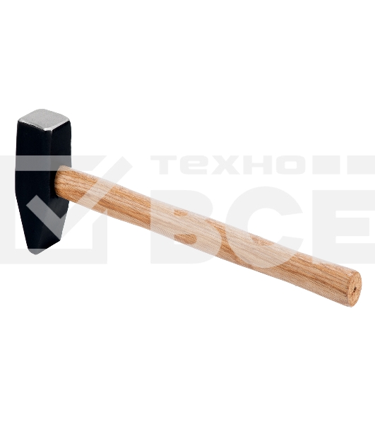 Молоток слесарный Sparta 1500 г, квадратный боек, деревянная рукоятка